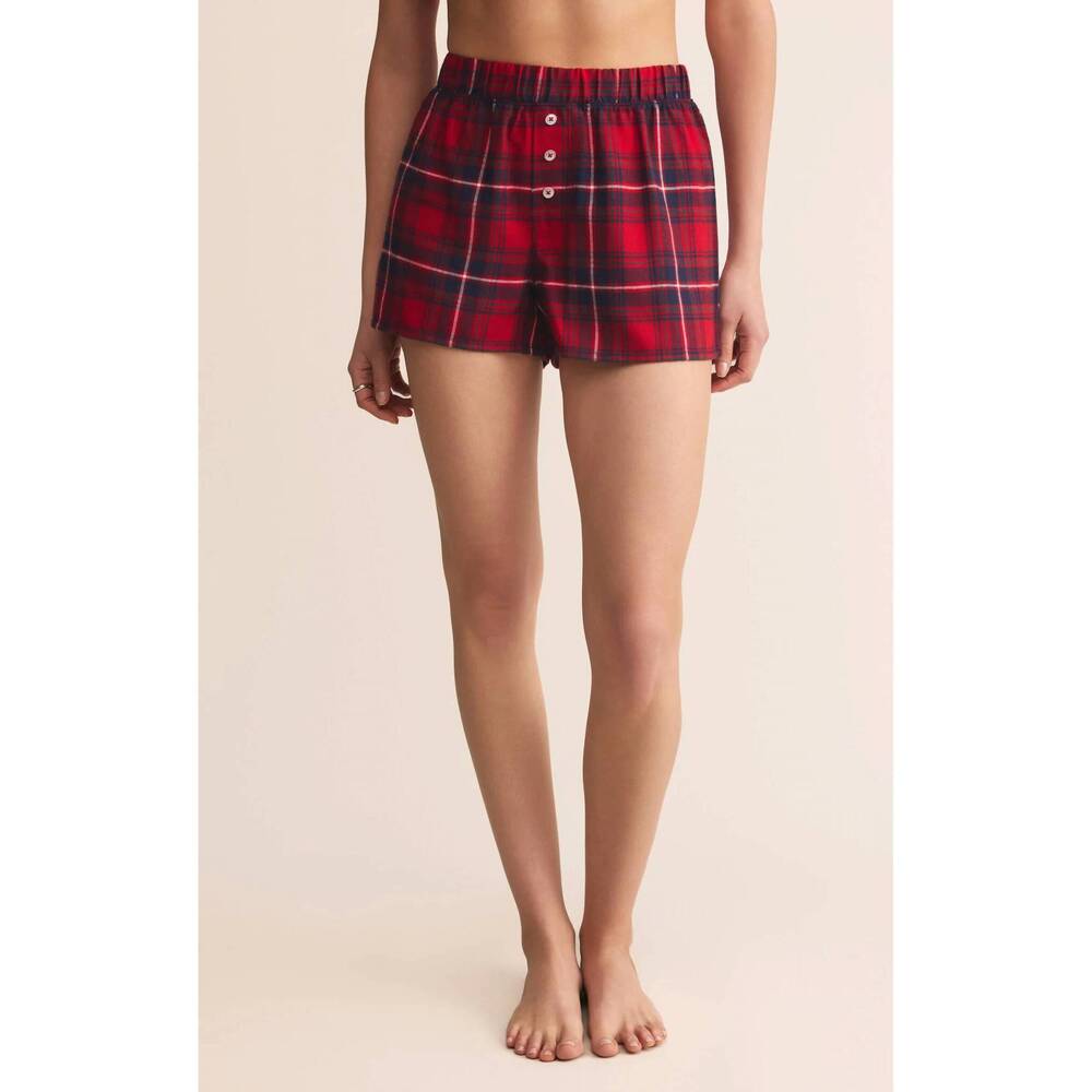 NEW Z SUPPLY boyfriend boxer shorts in haute red